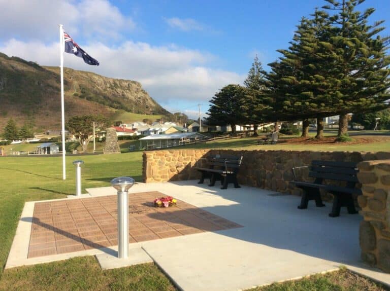 ST bollard installed at Anzac Centenary Commemorative Pavers 2016