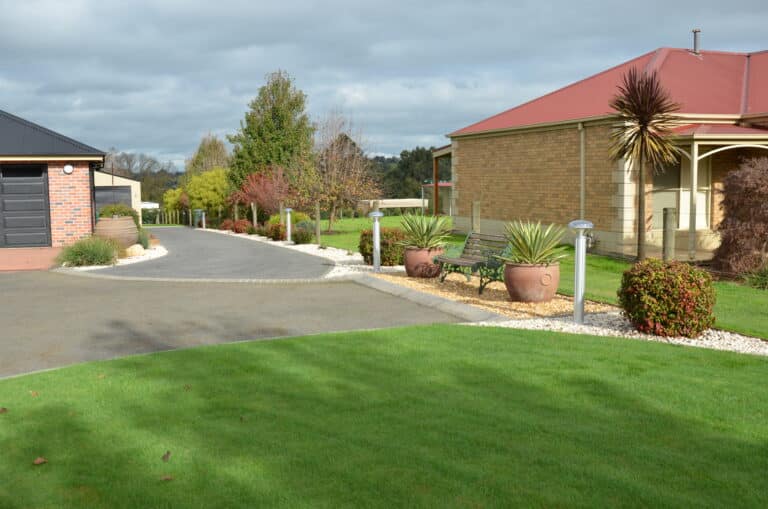 ST bollards on residential driveway