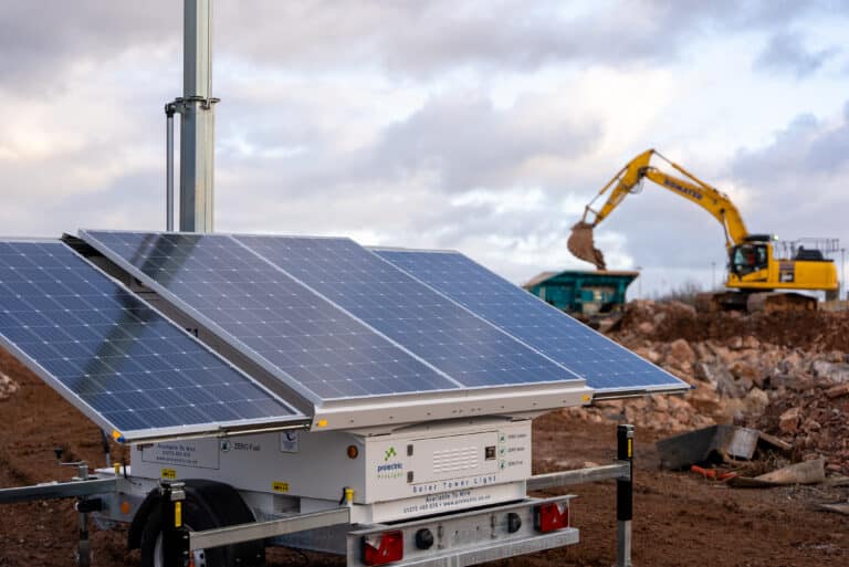Prolight deployed at construction site closeup