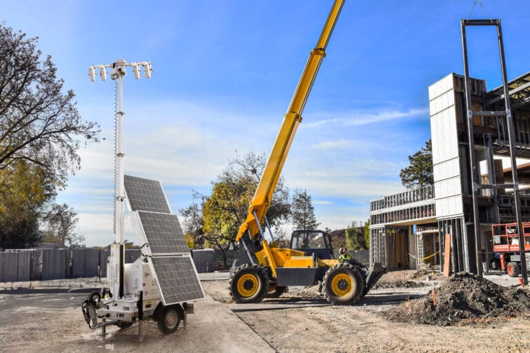 Prolectric ProRXM Solar Tower Light Construction [Day]