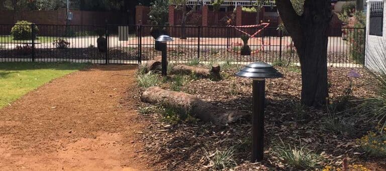 SR solar bollard installed in park