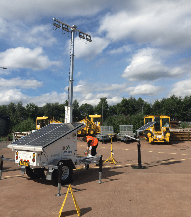 Prolight being set up on a construction site