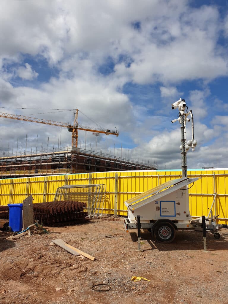 Prolectric Virtual Guard CCTV Security Tower Light in Construction