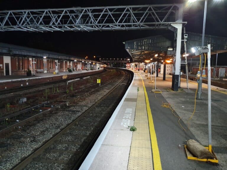 Protrack link lighting train station platform