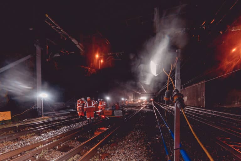 ProTrack link lighting lighting up trackside works at night